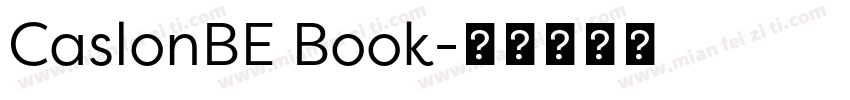 CaslonBE Book字体转换